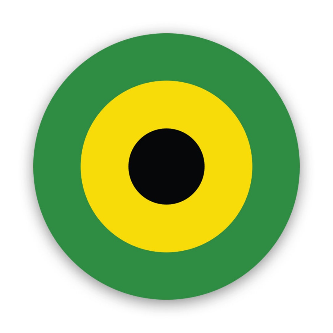 Jamaican Air Defence Force Air Wing Roundel Sticker Decal American Made
