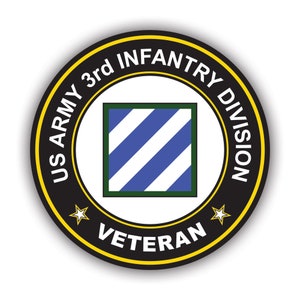 3rd Infantry Division Veteran Sticker - Decal - American Made - UV Protected - the rock of the marne vet veterans