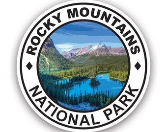 Pegatina del Parque Nacional de las Montañas Rocosas - Calcomanía - Hecho en Estados Unidos - Protección UV - Colorado Co Trail Ridge Hiking Camp Camping Explorar