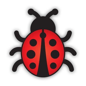 Lady Bug Sticker - Decal - American Made - UV Protected - coccinellidae cute ladybug ladybird insect