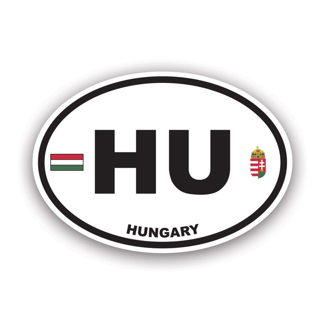 Hungary Oval Sticker - Decal - American Made - UV Protected Hungarian ...