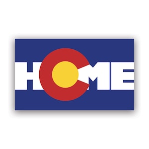 Colorado Flag Home Sticker - Decal - American Made - UV Protected co denver boulder fort collins native raised rocky mountains