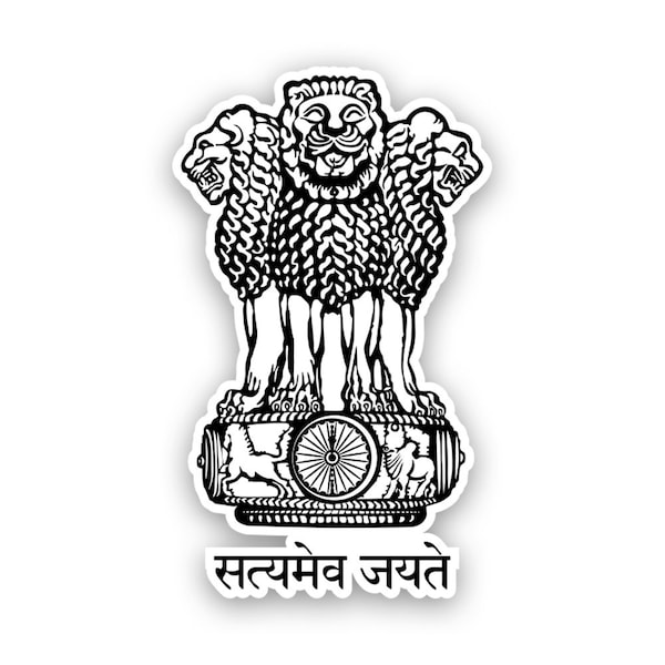 Autocollant Emblème Indien - Décalcomanie - Fabriqué aux Etats-Unis - Protégé UV Drapeau de l’Inde Ind in COA