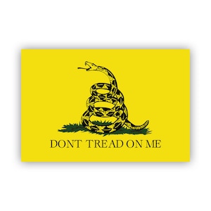 Gadsden Flag Sticker - Decal - American Made - UV Protected don&#39;t tread on me