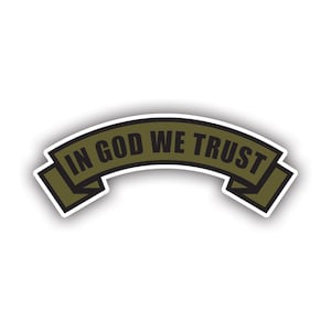 Sticker à onglet In God We Trust - sticker - fabrication américaine - protection UV - militaire jésus chrétien soldat christianisme