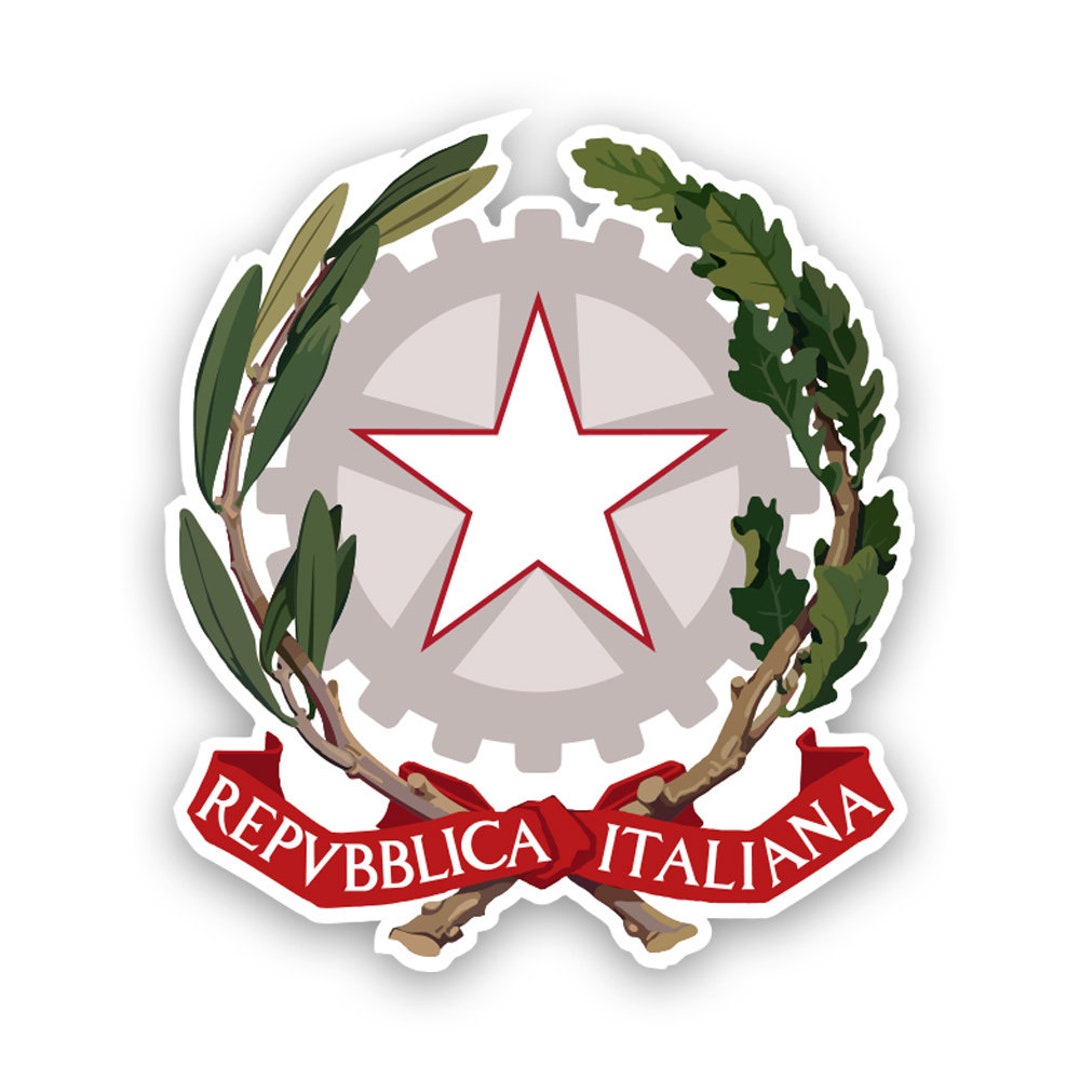 Italian Flag Emblem Sticker Decal – Self Adhesive Vinyl – 3.44 X 4 Inches – ITA - View #5