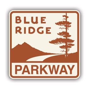 Vintage Blue Ridge Parkway Sticker - Decal - American Made - UV Protected - national park virginia va north Carolina nc