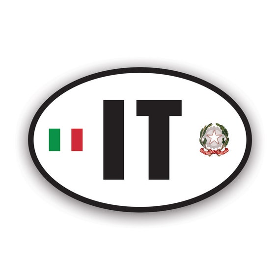 Italian Italia Italy Flag Car Bumper Sticker Decal Oval...