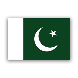 Pakistani Flag Sticker - Decal - American Made - UV Protected - pakistan pak pk