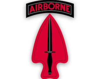 US Army Special Operations Command Airborne Sticker - Decal Patch - Co