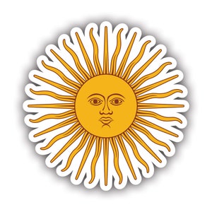 Sticker soleil de mai Argentine - sticker - fabrication américaine - protection UV - drapeau argentin république argentine