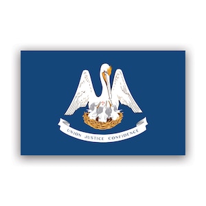 Louisiana Flag Sticker - Decal - American Made - UV Protected state louisianan la