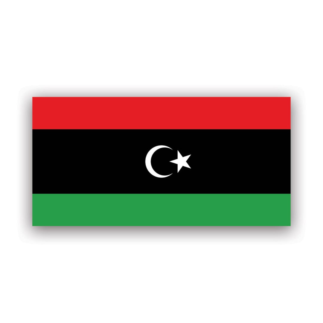 Libyan Flag Sticker - Decal - American Made - UV Protected - Libya Lby ...