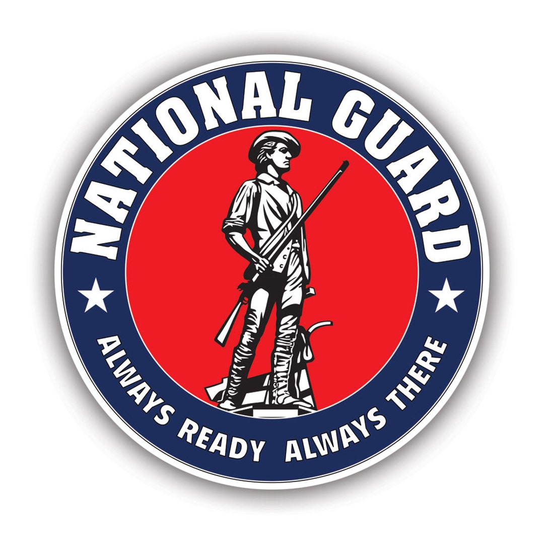 National Guard Seal Sticker Decal American Made UV Protected Always