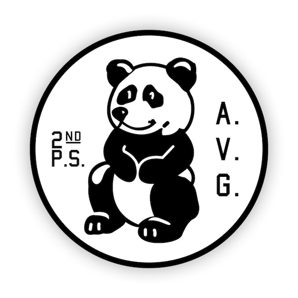 2nd AVG Panda Bears Sticker - Decal - American Made - UV Protected - american volunteer group squadron wwii ww2