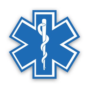 Star of Life Sticker - Decal - American Made - UV Protected - ems ems first responder rn nurse