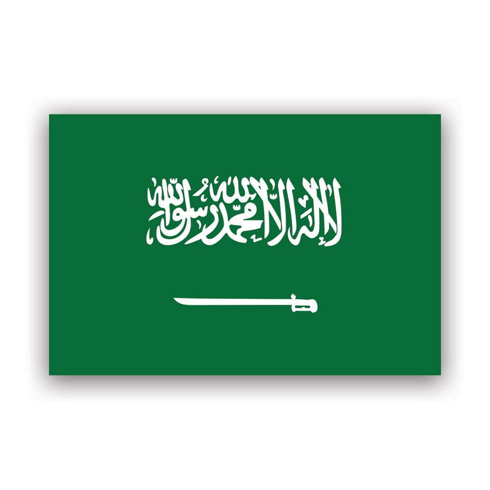 Saudi Arabian Flag Sticker - Decal - American Made - UV Protected saudi arabia kingdom of