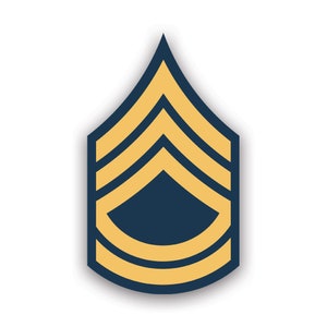 E-7 Sergeant First Class Insignia Sticker - Decal - American Made - UV Protected - united states army sfc e7 rank