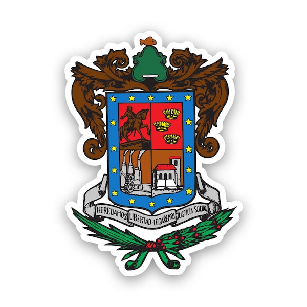 Michoacan Coat of Arms Sticker - Decal - American Made - UV Protected mi mich michocan estado libre y soberano de coa