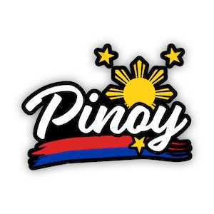 Pinoy Sticker - Decal - American Made - UV Protected - filipino philippines pinay pride