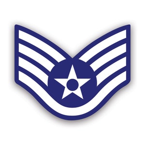 E-5 Staff Sergeant SSgt OR-5 Sticker - Decal - American Made - UV Protected first level nco rank