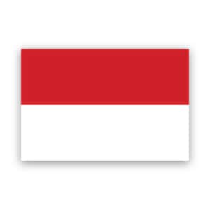 Indonesian Flag Sticker - Decal - American Made - UV Protected - indonesia idn id