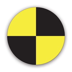 Crash Test Target Symbol Sticker Decal - Self Adhesive Vinyl - Weatherproof - Made in USA - dummie dummy