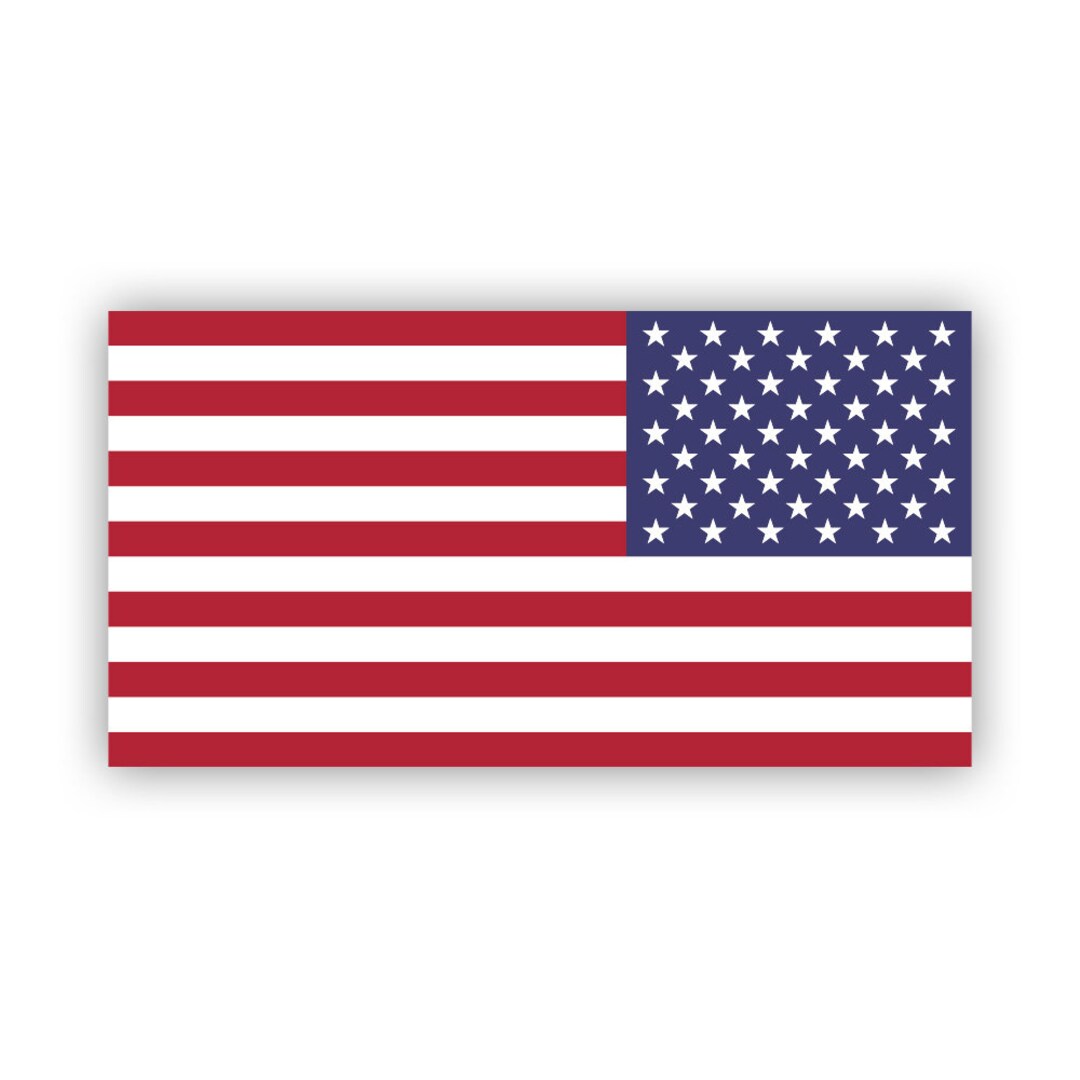 American Flag Sticker Set – 3x5 Inch Die Cut Decals, Left & Right Mirrored Reverse, USA Made