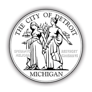 Seal of Detroit Sticker - Decal - American Made - UV Protected - michigan motor city of