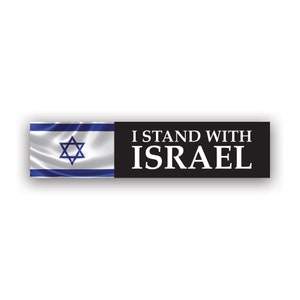 I Stand with Israel Sticker - Decal - American Made - UV Protected - israeli jewish support proud