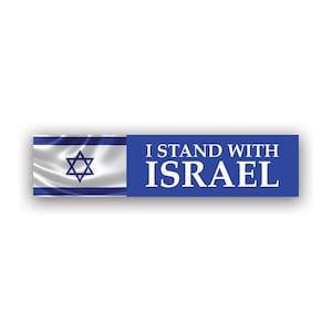 I Stand with Israel Sticker - Decal - American Made - UV Protected - israeli jewish support proud v2