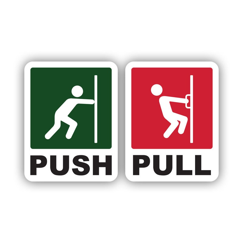 Buy Push Pull Stickers Online In India Etsy India
