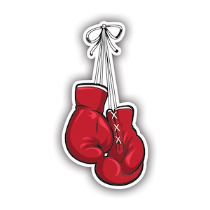 Boxing Gloves Sticker - Decal - American Made - UV Protected - box fight fighter mma