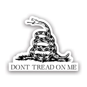 Don&#39;t Tread On Me Flag Sticker - Decal - American Made - UV Protected - gadsden flag
