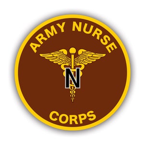 Army Nurse Corps Seal Sticker - Decal - American Made - UV Protected - military nursing officer rn