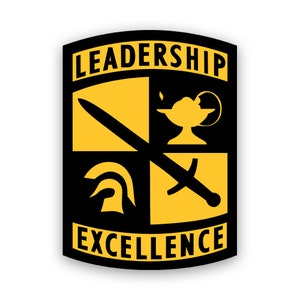 Army ROTC Sticker Decal - Self Adhesive Vinyl - Weatherproof - Made in USA - leadership excellence reserve officers&#39; training corps