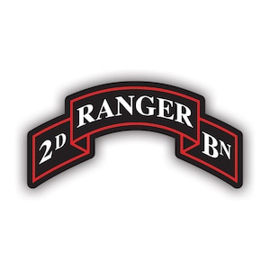 2nd Ranger BN Sticker - Decal - American Made - UV Protected - battalion sleeve insignia 75th ranger regiment army