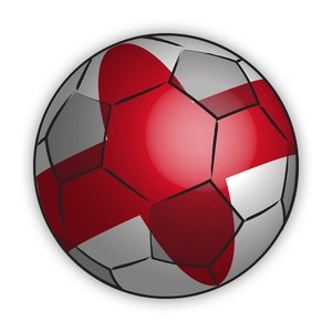 England Football Sticker - Decal - American Made - UV Protected english flag soccer pitch