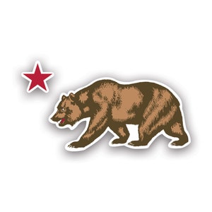 California Republic Sticker - Decal - American Made - UV Protected californian cali socal norcal native raised local born