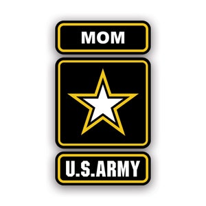 Army Mom Sticker - Decal - American Made - UV Protected ranger rangers service served veteran vet u.s. us u s mother