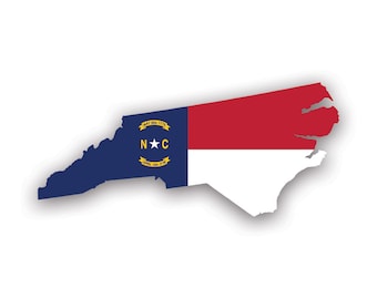 North Carolina State Flaggenaufkleber - Aufkleber - American Made - UV geschützt nc