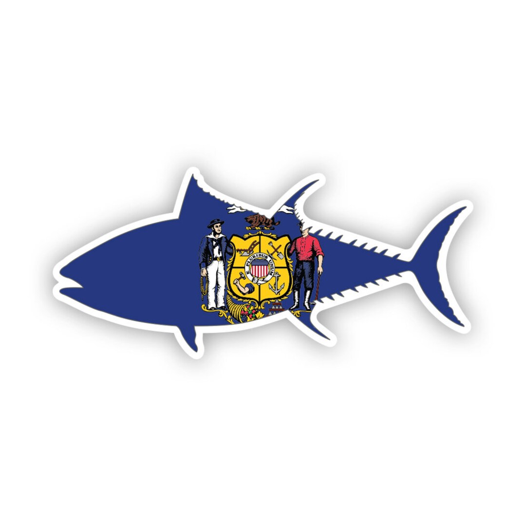Bandiera Da Giardino Double Face Fish Tuna (Tonno) - Multicolore, Resistente Alle Intemperie, 27,9x38,1 Cm
