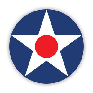 USAAC Roundel Sticker - Decal - American Made - UV Protected united states army air corp 1919-1942