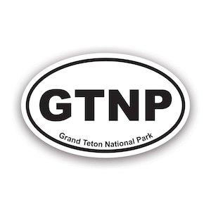 Grand Teton National Park Oval Sticker - Decal - American Made - UV Protected euro nps service parks GTNP wyoming