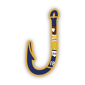 Utah Fish Hook Aufkleber - Aufkleber - American Made - UV geschützt - Flagge Fischhaken Winkelangeln