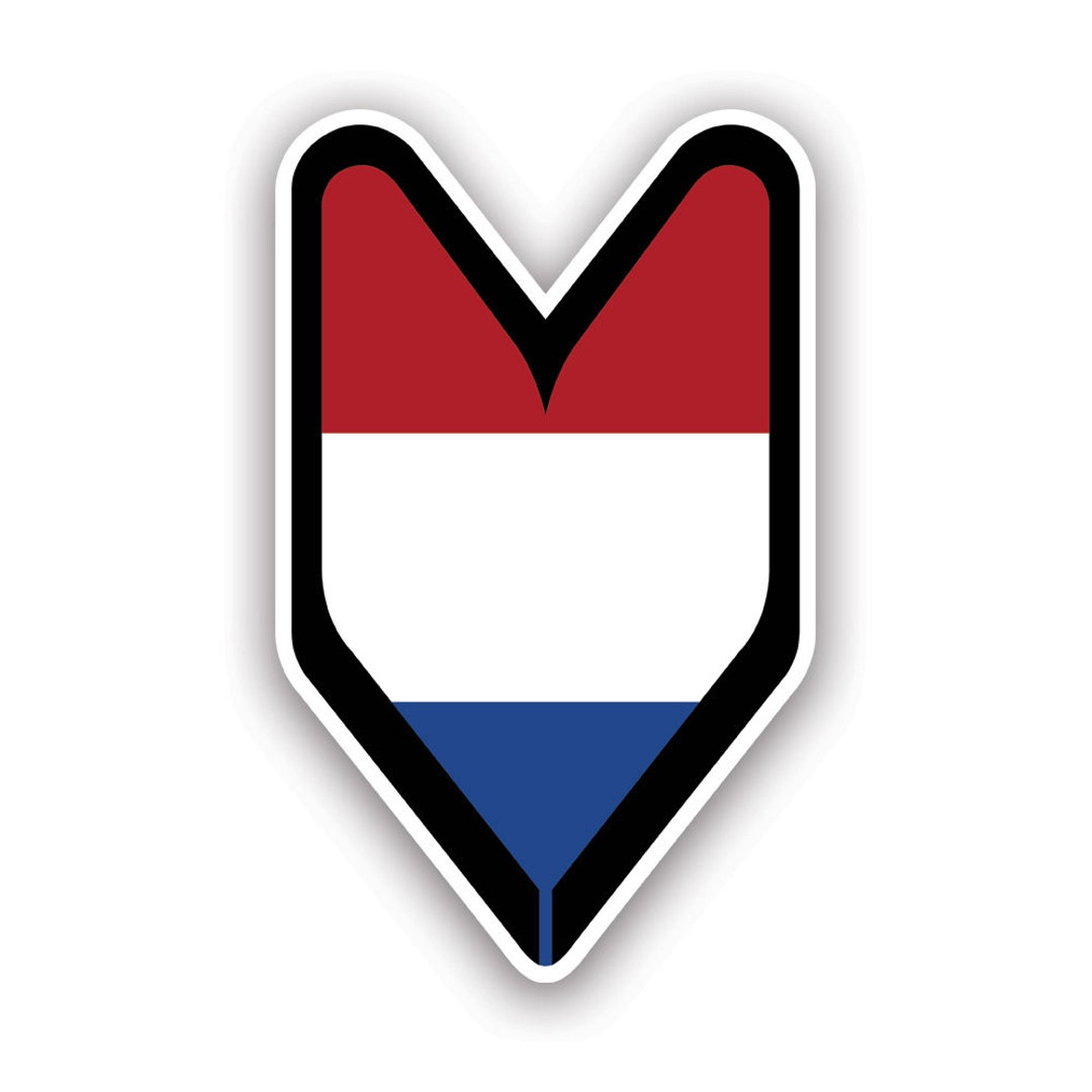 Nld Sign Dutch Driver Badge Sticker - Decal - American Made - UV Protected ...
