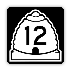 Utah Highway 12 Sticker - Decal - American Made - UV Protected - state route scenic byway marker us sign