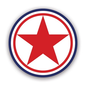 Koreanische Volksarmee Roundel Aufkleber - Aufkleber - American Made - UV-geschützt - kpaf Nordkorea Air Force National Insignia Militärflugzeuge