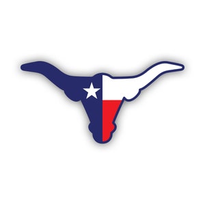 Longhorn Texas Flagge Aufkleber - Aufkleber - Amerikanisch - UV geschützt