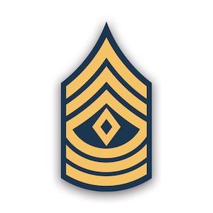 E-8 First Sergeant Insignia Sticker - Decal - American Made - UV Protected - united states army e8 1sg rank